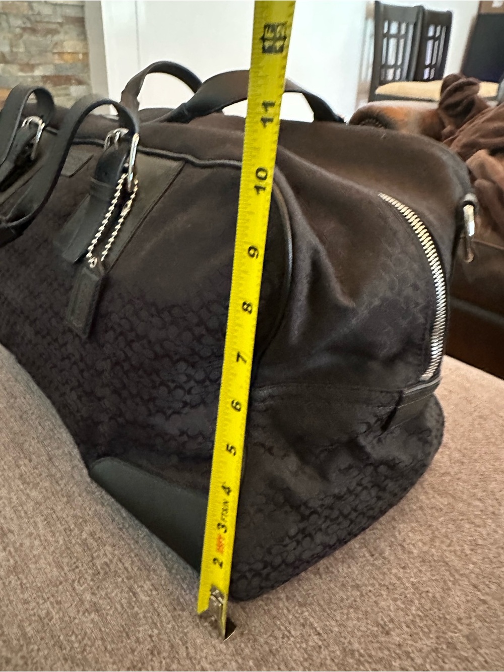 Coach Black Signature Canvas Duffel Bag - Picture 8 of 8